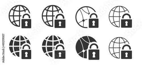 Lock icon. Web security padlock symbol icon