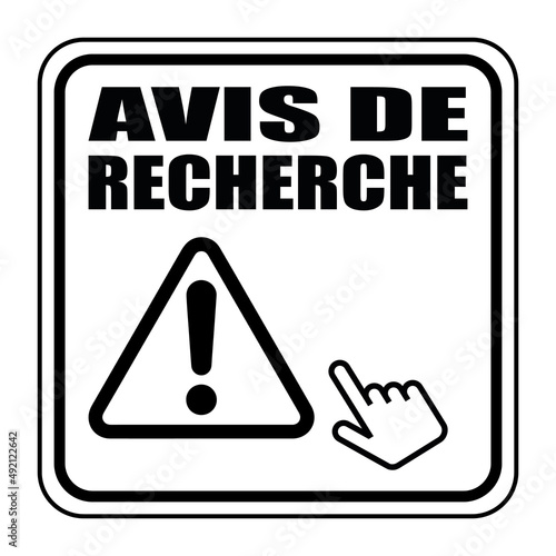 Logo avis de recherche.