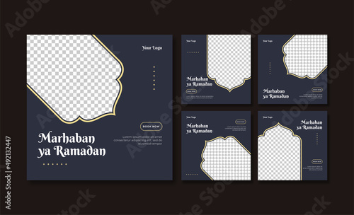 Elegant ramadan social media post template