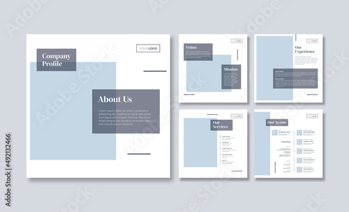 Real estate company profile social media post template
