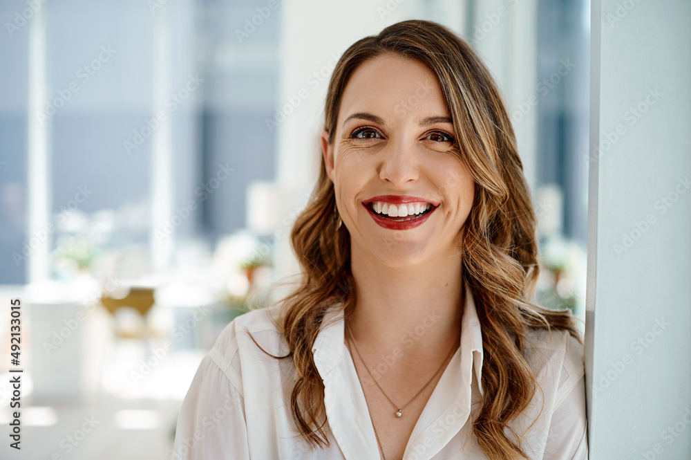 Always keep a positive mentality. Portrait of an attractive young businesswoman standing inside her office. Always keep a positive mentality. Portrait of an attractive young businesswoman standing inside her office.
