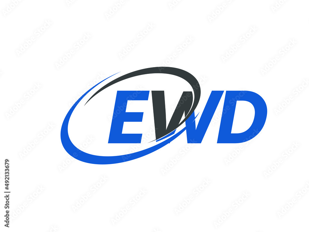 EWD letter creative modern elegant swoosh logo design EWD letter creative modern elegant swoosh logo design
