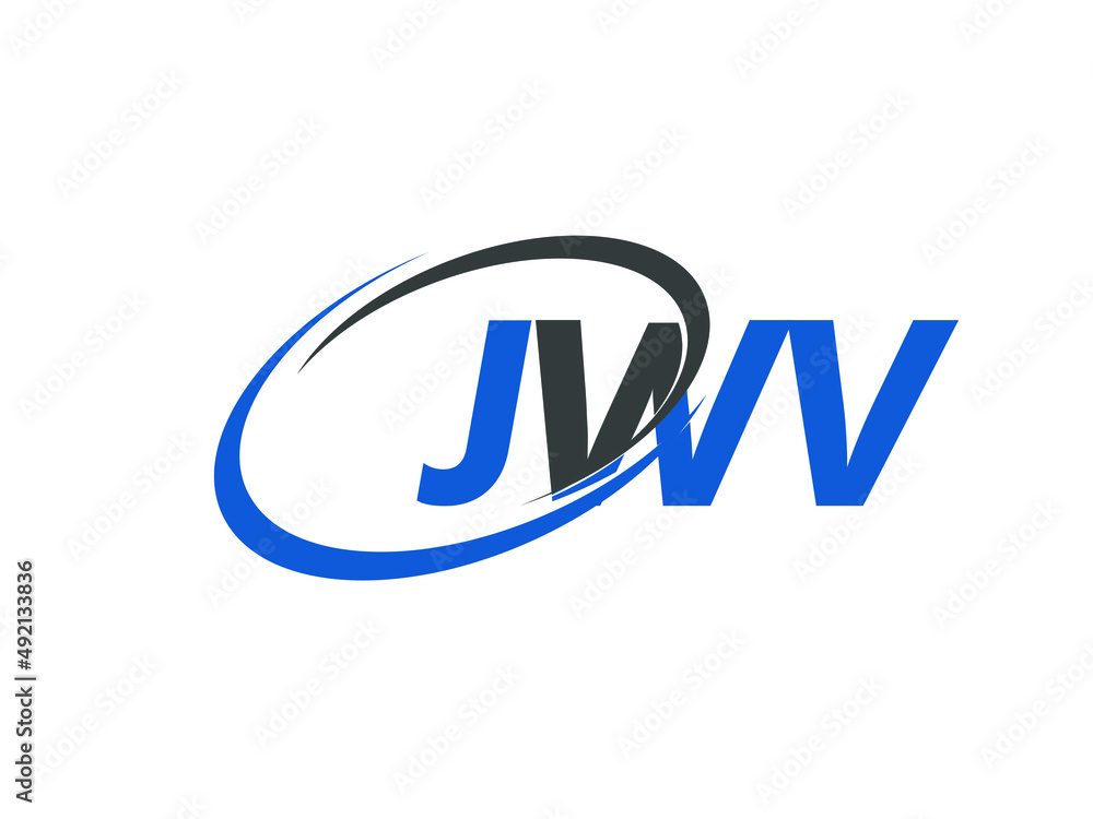 JWV letter creative modern elegant swoosh logo design JWV letter creative modern elegant swoosh logo design