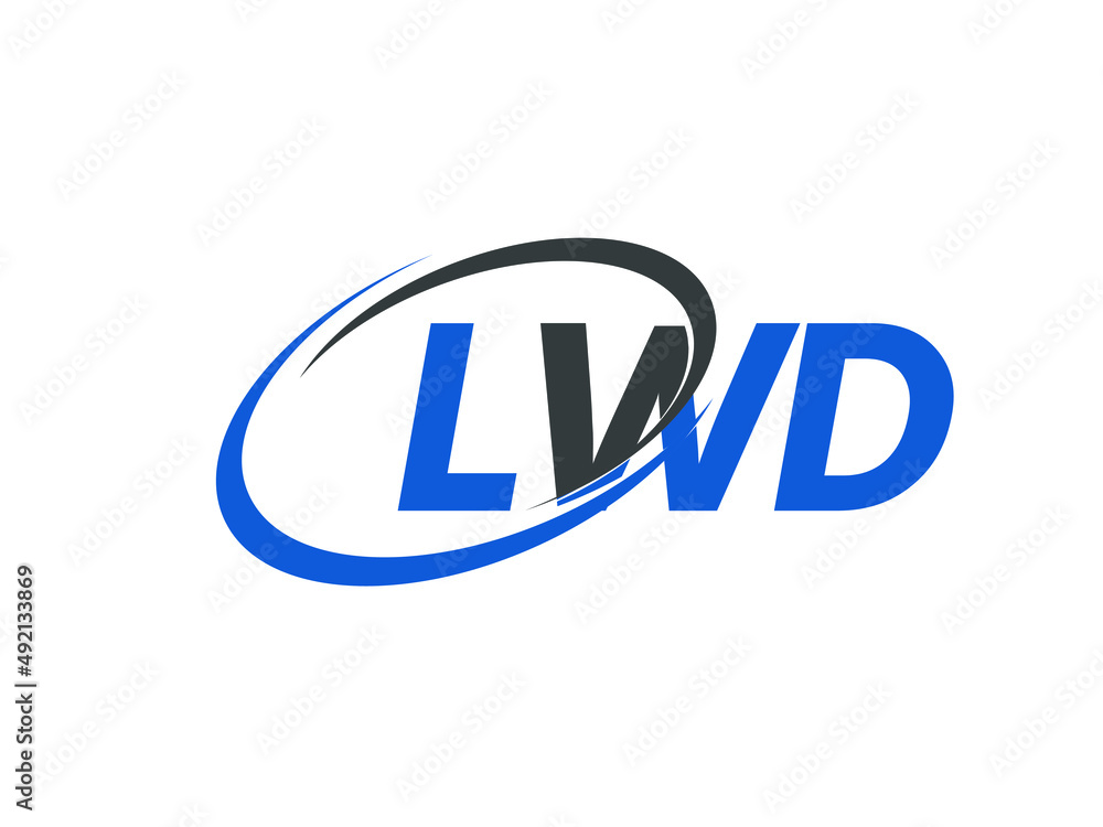 LWD letter creative modern elegant swoosh logo design LWD letter creative modern elegant swoosh logo design