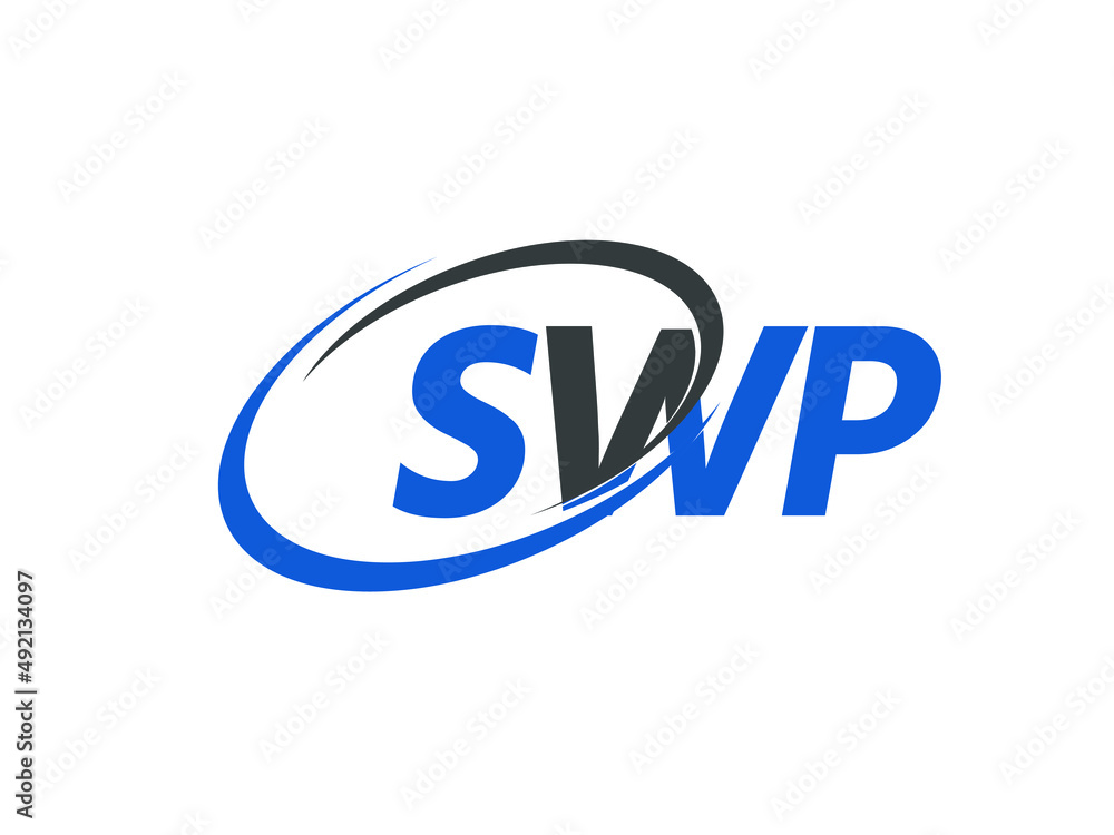 SWP letter creative modern elegant swoosh logo design SWP letter creative modern elegant swoosh logo design