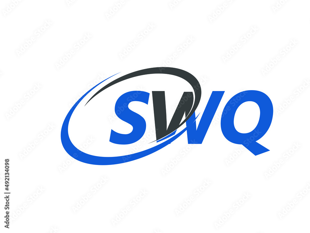 SWQ letter creative modern elegant swoosh logo design SWQ letter creative modern elegant swoosh logo design