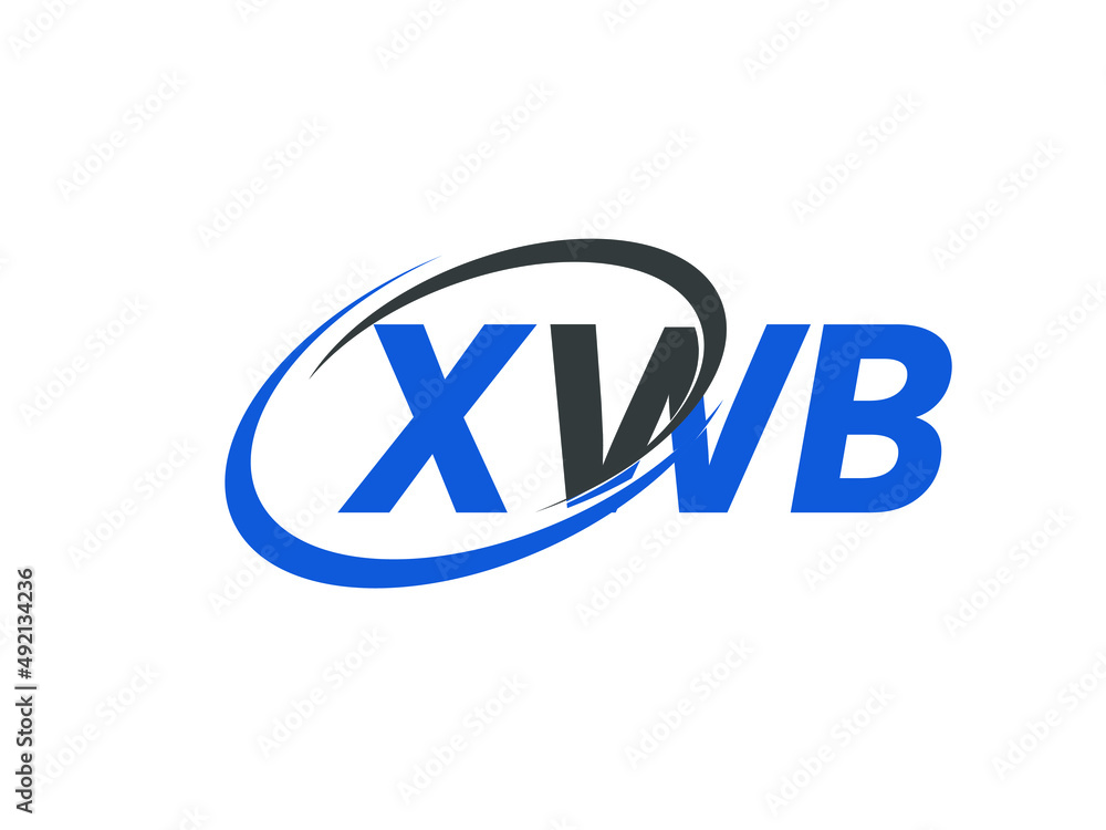 XWB letter creative modern elegant swoosh logo design XWB letter creative modern elegant swoosh logo design
