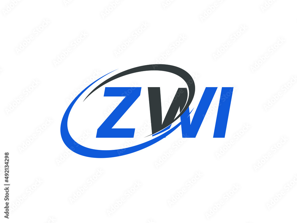 ZWI letter creative modern elegant swoosh logo design ZWI letter creative modern elegant swoosh logo design