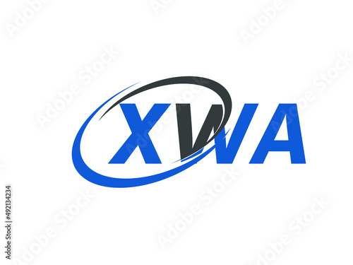 XWA letter creative modern elegant swoosh logo design photo