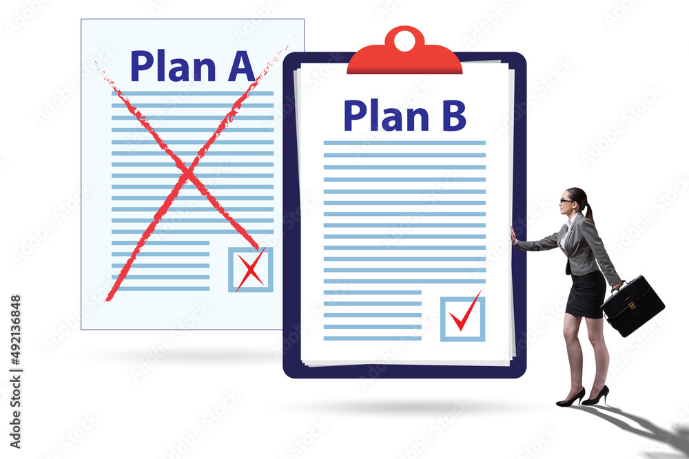 Concept of choosing between Plan A or Plan B Concept of choosing between Plan A or Plan B