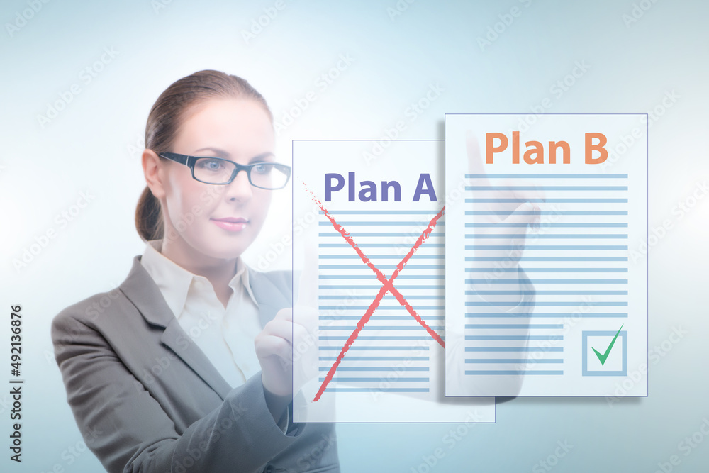 Concept of choosing between Plan A or Plan B