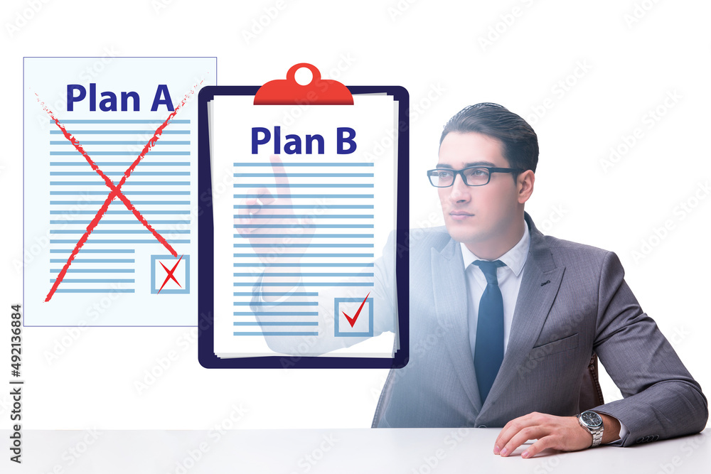 Concept of choosing between Plan A or Plan B Concept of choosing between Plan A or Plan B