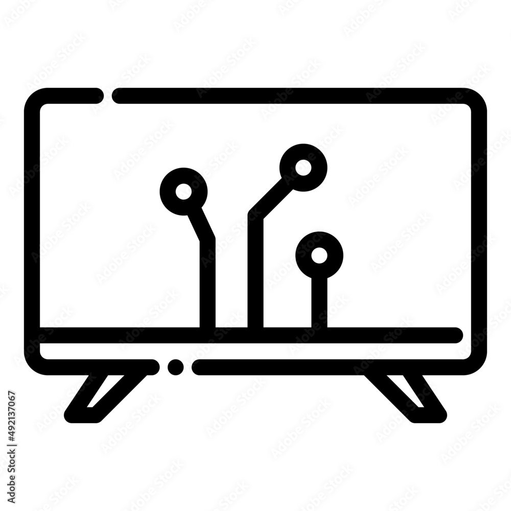 smart tv television network internet of things iot smarthome icon smart tv television network internet of things iot smarthome icon