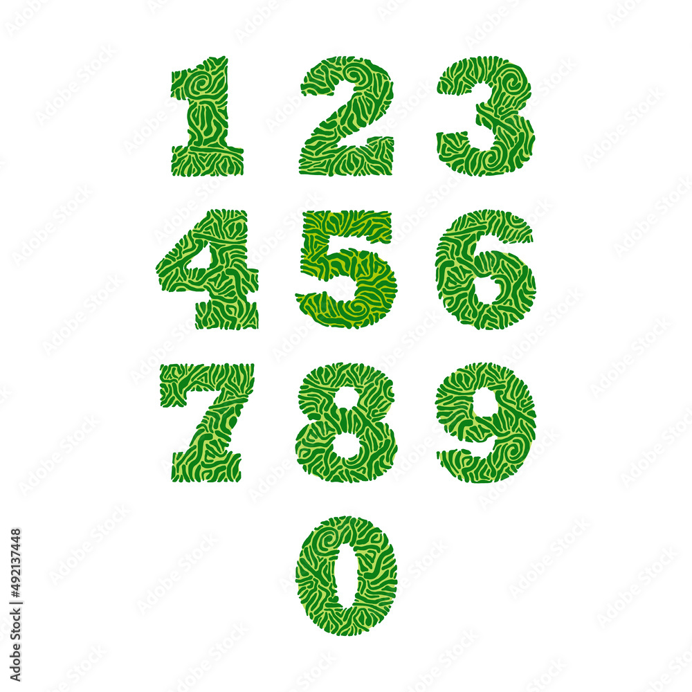 Green Jelly Number Vector Design Graphic Template for Card, T-Shirt and other Craft Green Jelly Number Vector Design Graphic Template for Card, T-Shirt and other Craft