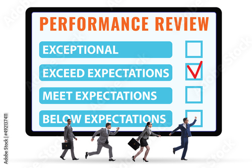 Employee annual performance review concept