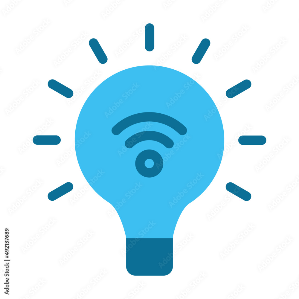 light bulb lamp internet of things iot smarthome icon