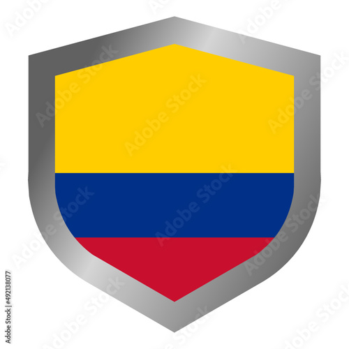 Free Download Colombian flag shield - GFXLoad