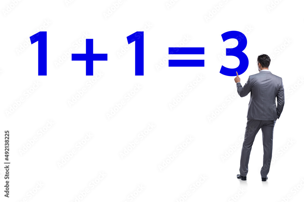 Businessman in synergy business concept Businessman in synergy business concept