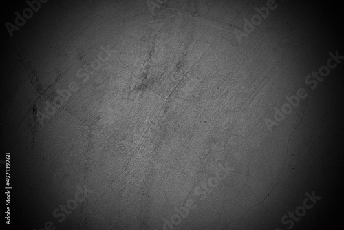 Old wall texture cement dark black gray background abstract grey color design are light with white gradient background.