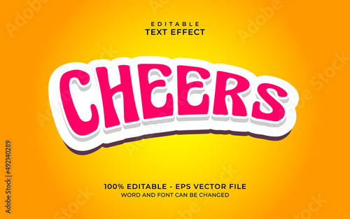 Wallpaper Mural Cheers text effect - Editable text effect Torontodigital.ca