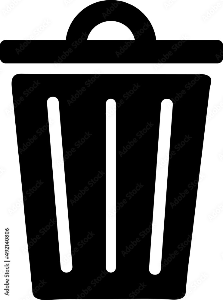: trash can icon vector on white background..eps : trash can icon vector on white background..eps