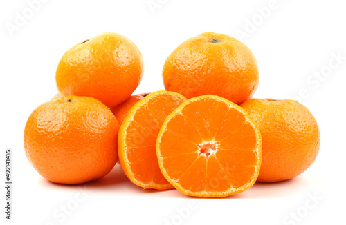 tangerine on a white background 