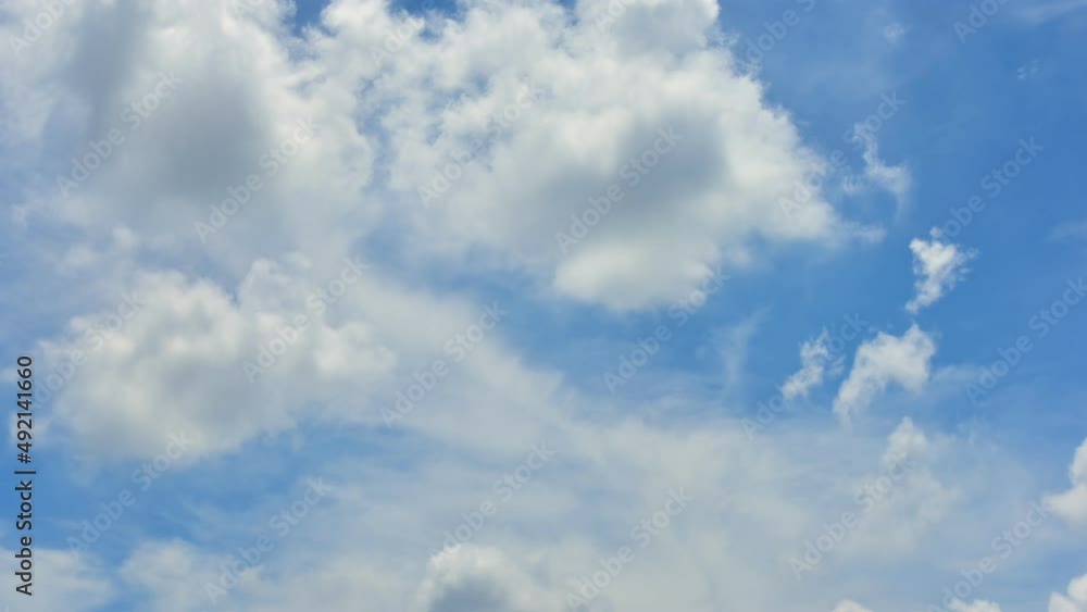 4K Time lapse, Beautiful motion white clouds on blue sky background. 4K Time lapse, Beautiful motion white clouds on blue sky background.