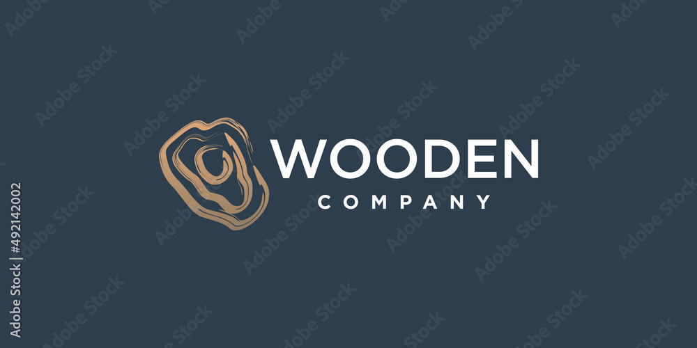 Wood logo design with modern abstract concept Premium Vector Wood logo design with modern abstract concept Premium Vector