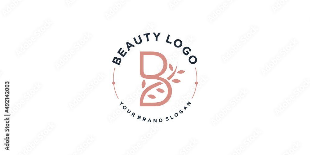 Letter B logo design for beauty and health Premium Vector Letter B logo design for beauty and health Premium Vector