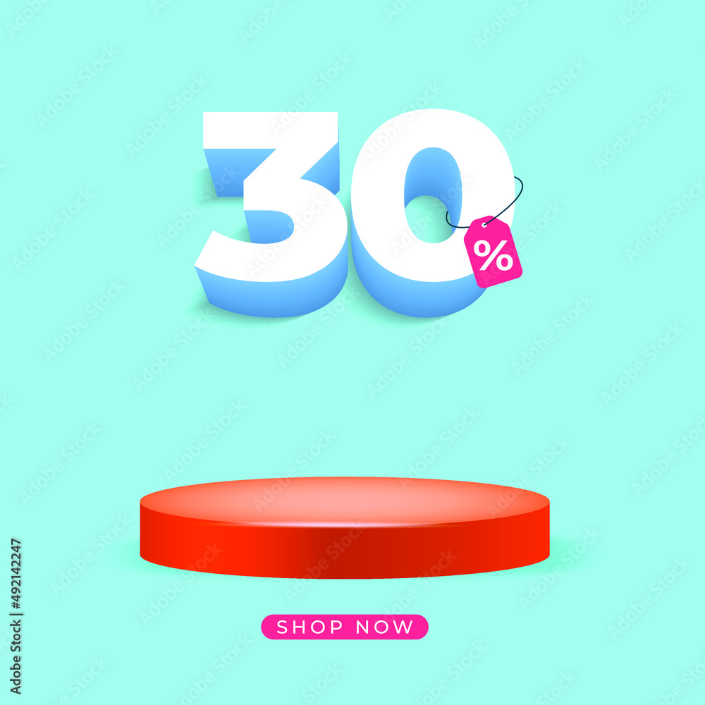 Discount label special offer with podium template Discount label special offer with podium template