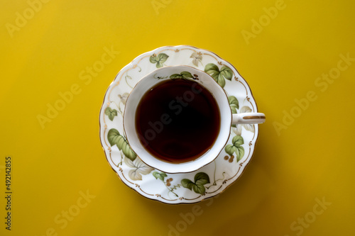 コーヒー日の丸構図