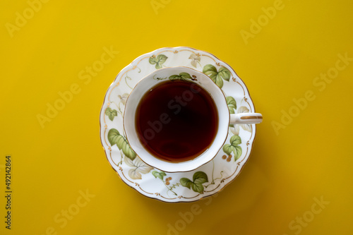 コーヒー日の丸構図