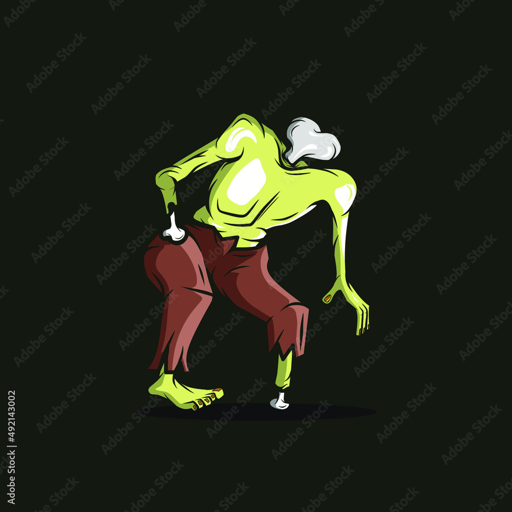 Zombie undead art logo. Colorful design with dark background. Abstract vector illustration. Zombie undead art logo. Colorful design with dark background. Abstract vector illustration.