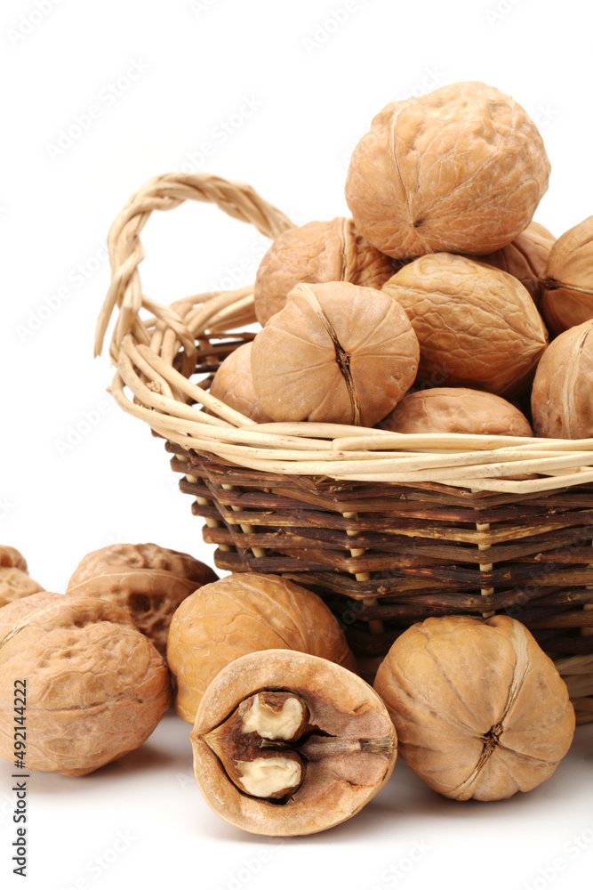 walnuts on white background walnuts on white background