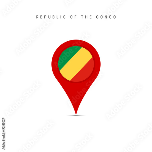 Teardrop map marker with flag of Republic of the Congo. Congolese flag inserted in the location map pin. Flat vector illustration isolated on white background. Free Download Teardrop map marker with flag of Republic of the Congo. Congolese flag inserted in the location map pin. Flat vector illustration isolated on white background. - GFXLoad