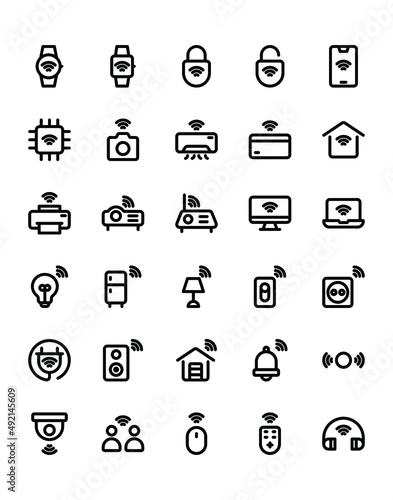 Smarthome Icon Set 30 isolated on white background