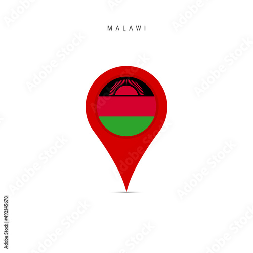 Free Download Teardrop map marker with flag of Malawi. Malawian flag inserted in the location map pin. Flat vector illustration isolated on white background. - GFXLoad