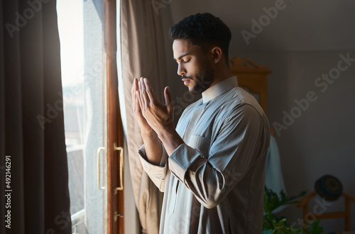 Canvas Print Prayer is the surrender of all fears