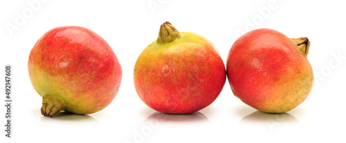 Juicy pomegranate on white background