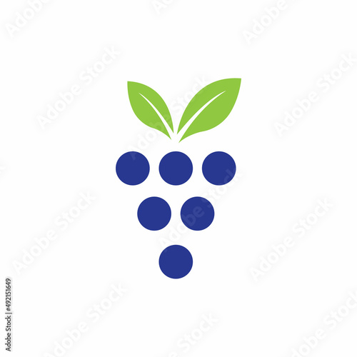 Grapes logo vector icon illustration design