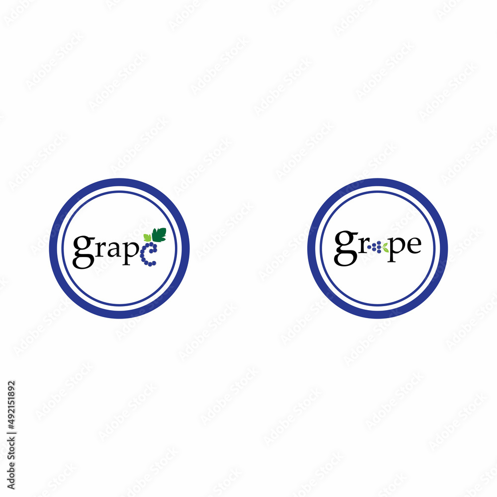 Grapes logo vector icon illustration design Grapes logo vector icon illustration design