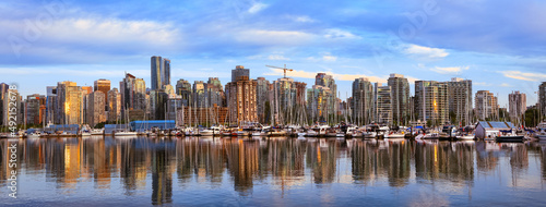 Downtown Vancouver under twilight is third most populous city also one of the most expensive cities in Canada.