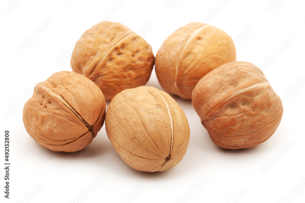 walnuts on white background walnuts on white background