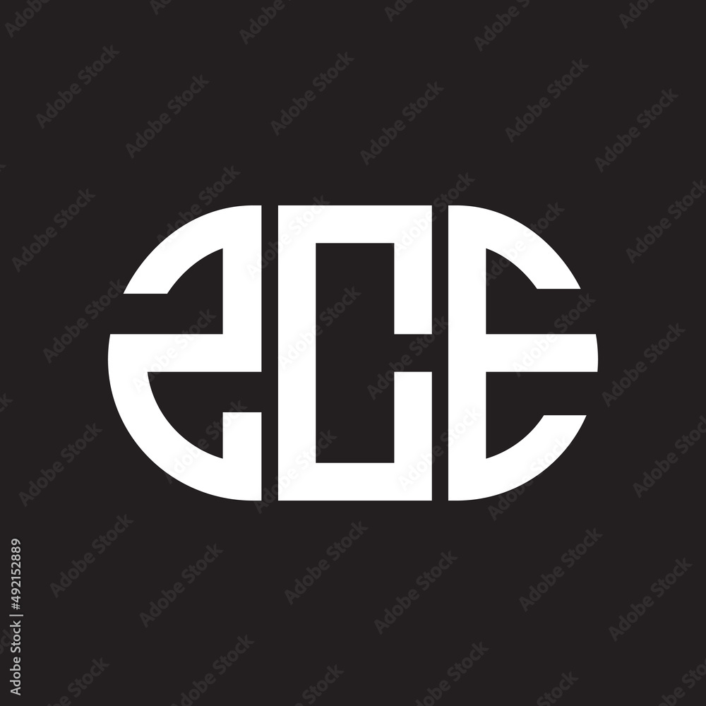 ZCE letter logo design. ZCE monogram initials letter logo concept. ZCE letter design in black background. ZCE letter logo design. ZCE monogram initials letter logo concept. ZCE letter design in black background.