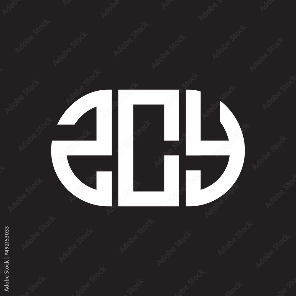 ZCY letter logo design. ZCY monogram initials letter logo concept. ZCY letter design in black background. ZCY letter logo design. ZCY monogram initials letter logo concept. ZCY letter design in black background.