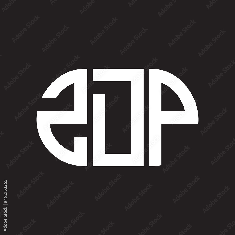 Fototapeta premium ZDP letter logo design. ZDP monogram initials letter logo concept. ZDP letter design in black background.