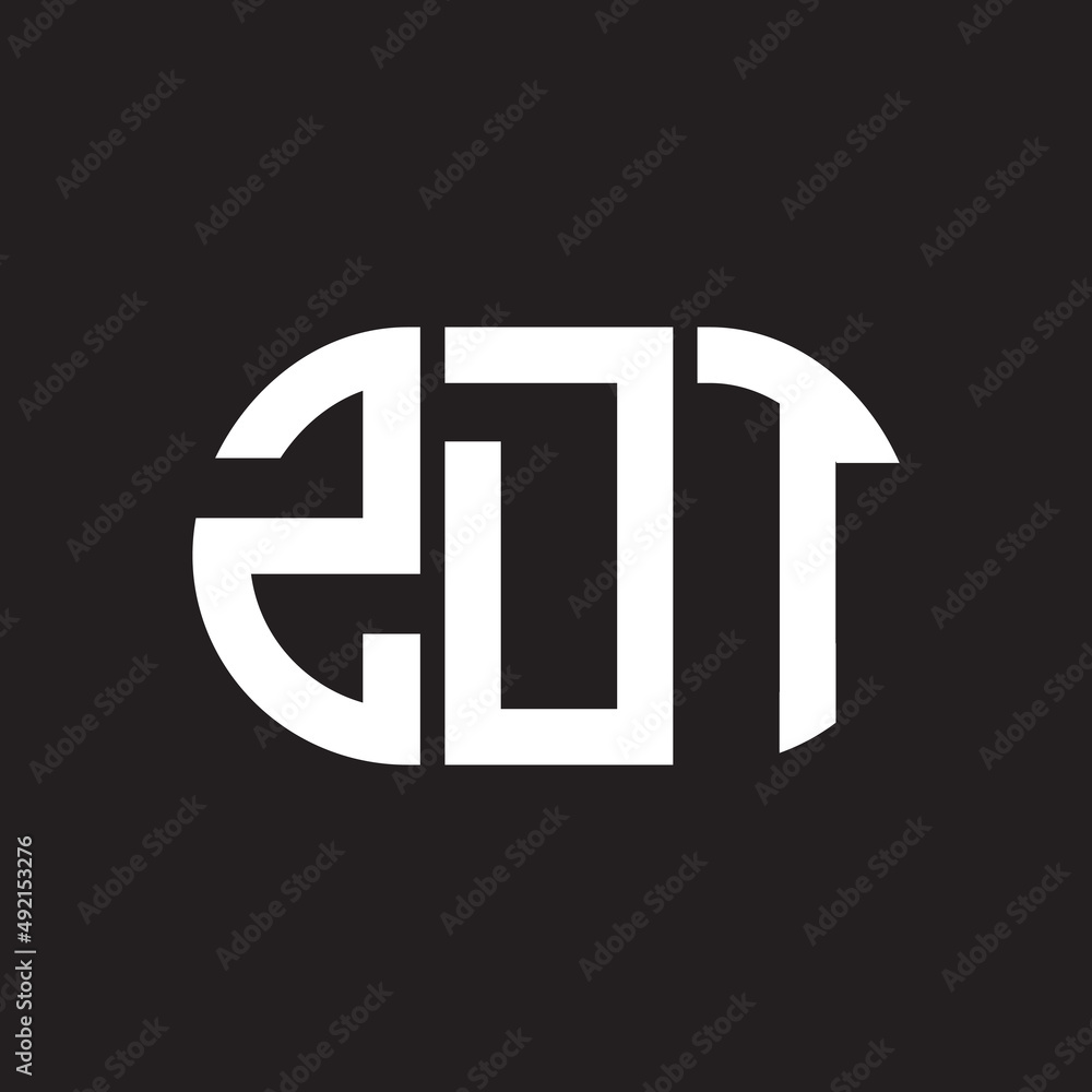 ZDT letter logo design. ZDT monogram initials letter logo concept. ZDT letter design in black background. ZDT letter logo design. ZDT monogram initials letter logo concept. ZDT letter design in black background.
