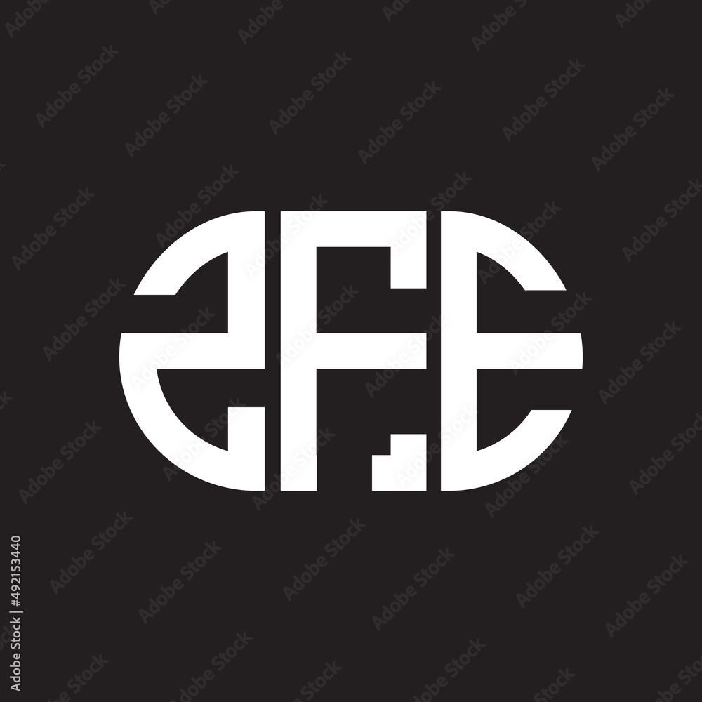 ZFE letter logo design. ZFE monogram initials letter logo concept. ZFE letter design in black background. ZFE letter logo design. ZFE monogram initials letter logo concept. ZFE letter design in black background.