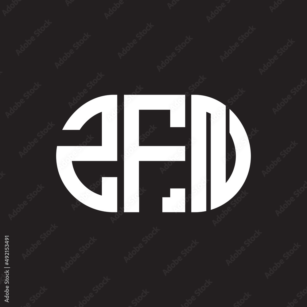 ZFN letter logo design. ZFN monogram initials letter logo concept. ZFN letter design in black background. ZFN letter logo design. ZFN monogram initials letter logo concept. ZFN letter design in black background.