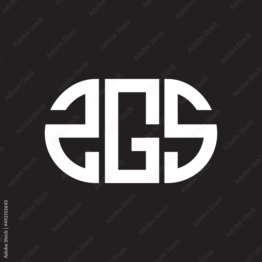 ZGS letter logo design. ZGS monogram initials letter logo concept. ZGS letter design in black background. ZGS letter logo design. ZGS monogram initials letter logo concept. ZGS letter design in black background.